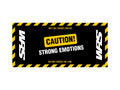WRS Original WRS Rectangular Motorcycle Carpet With "Caution Strong Emotions" Words