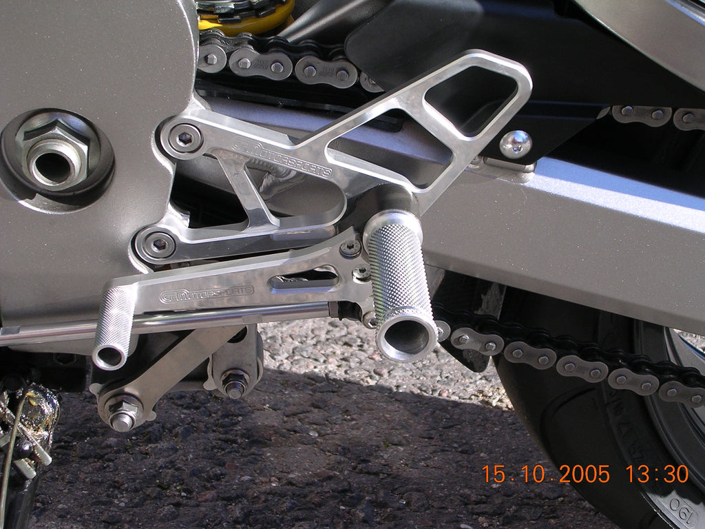 Woodcraft 1998-02 Kawasaki ZX6, 1999-03 ZX9, 2005-08 ZZR600 Complete Rearset