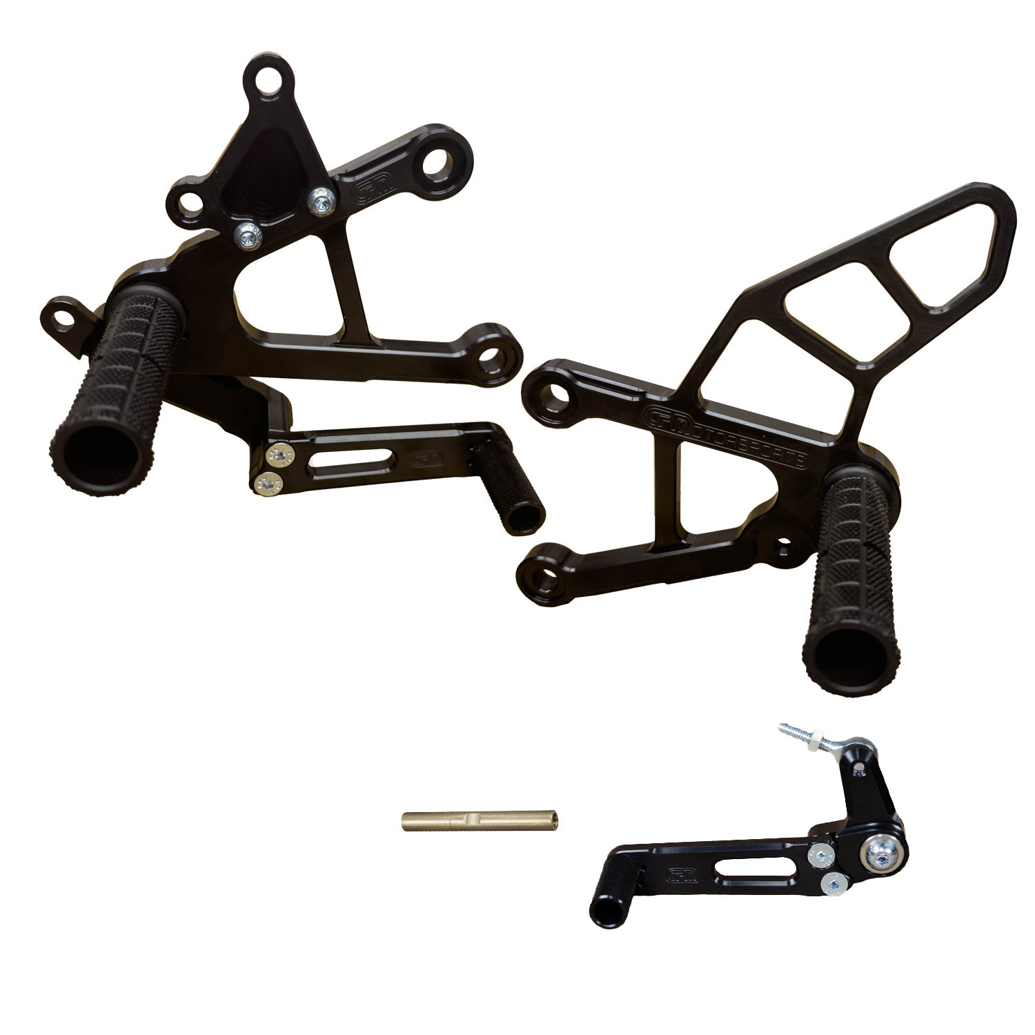 Woodcraft Kawasaki ZX636R Complete Rearset Kit - GP Shift w/ OEM QS