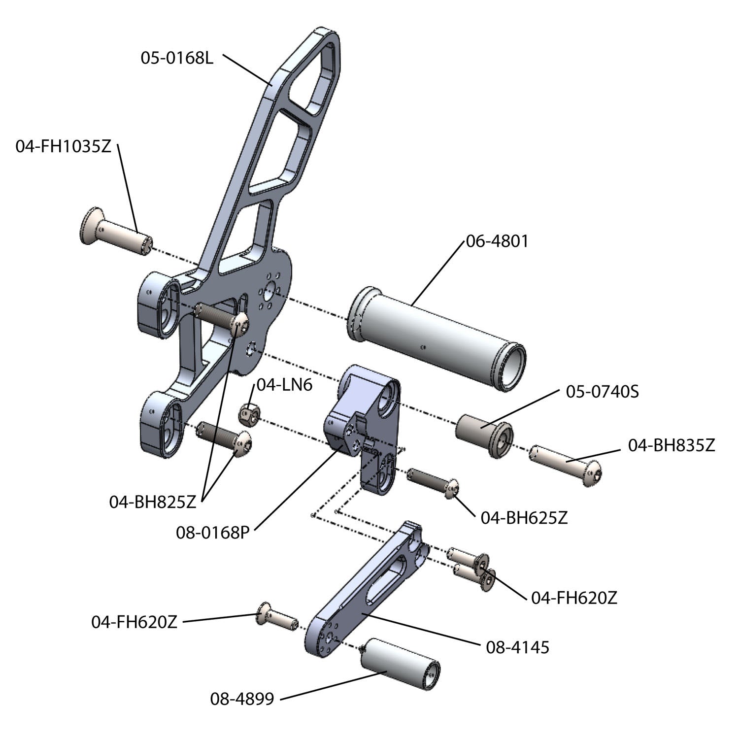Woodcraft 2011-15 Kawasaki ZX-10R Rearset - STD Shift