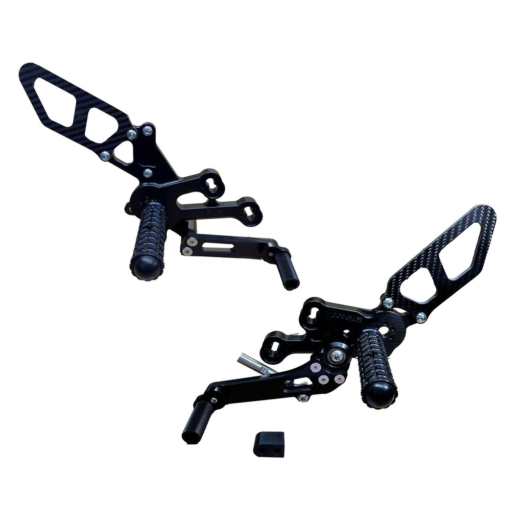 Woodcraft Suzuki GSX-8 S/R Complete Std Shift Rearset Kit W/Pedals