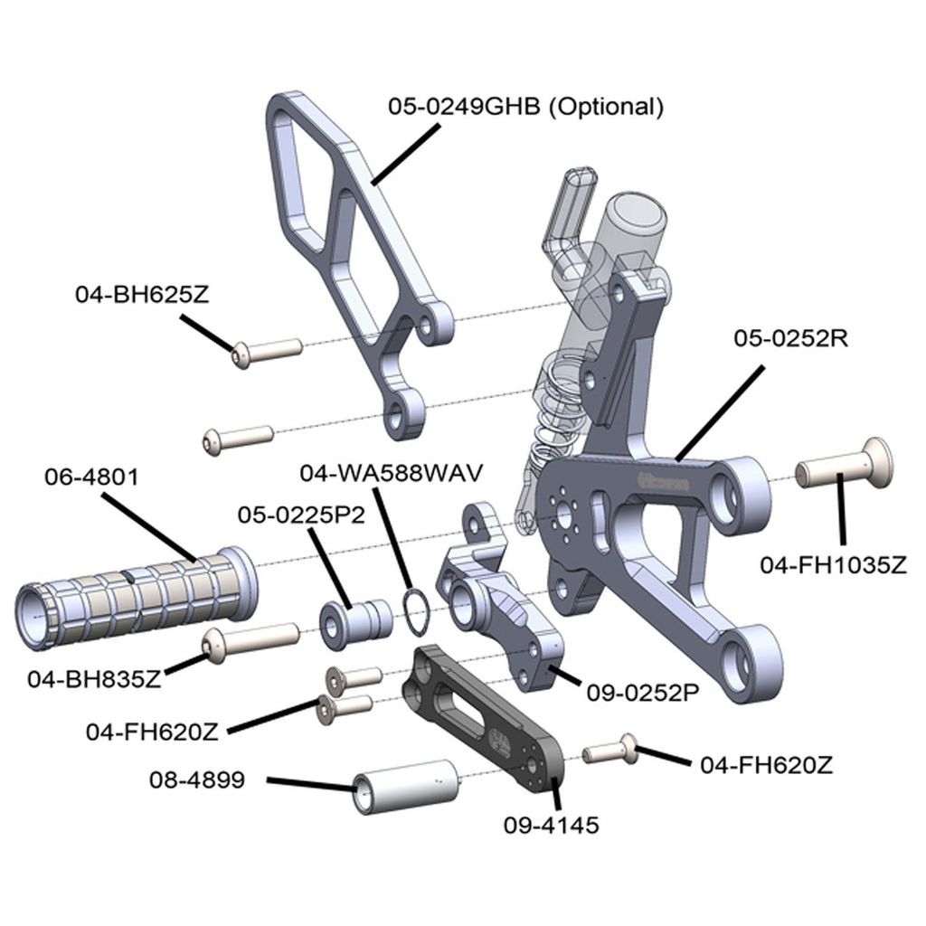 Woodcraft Suzuki GSX-R1000 Rearset