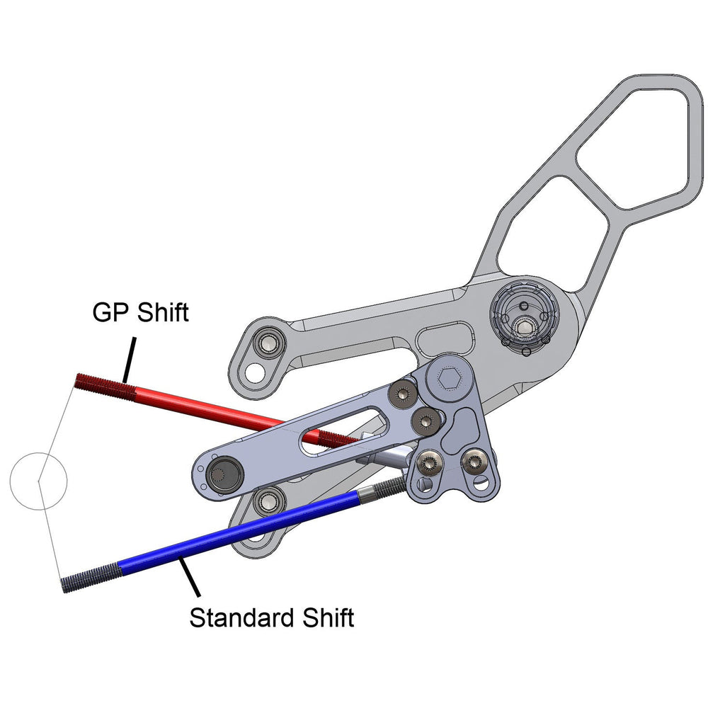 Woodcraft Yamaha R3 Rearset - STD Shift