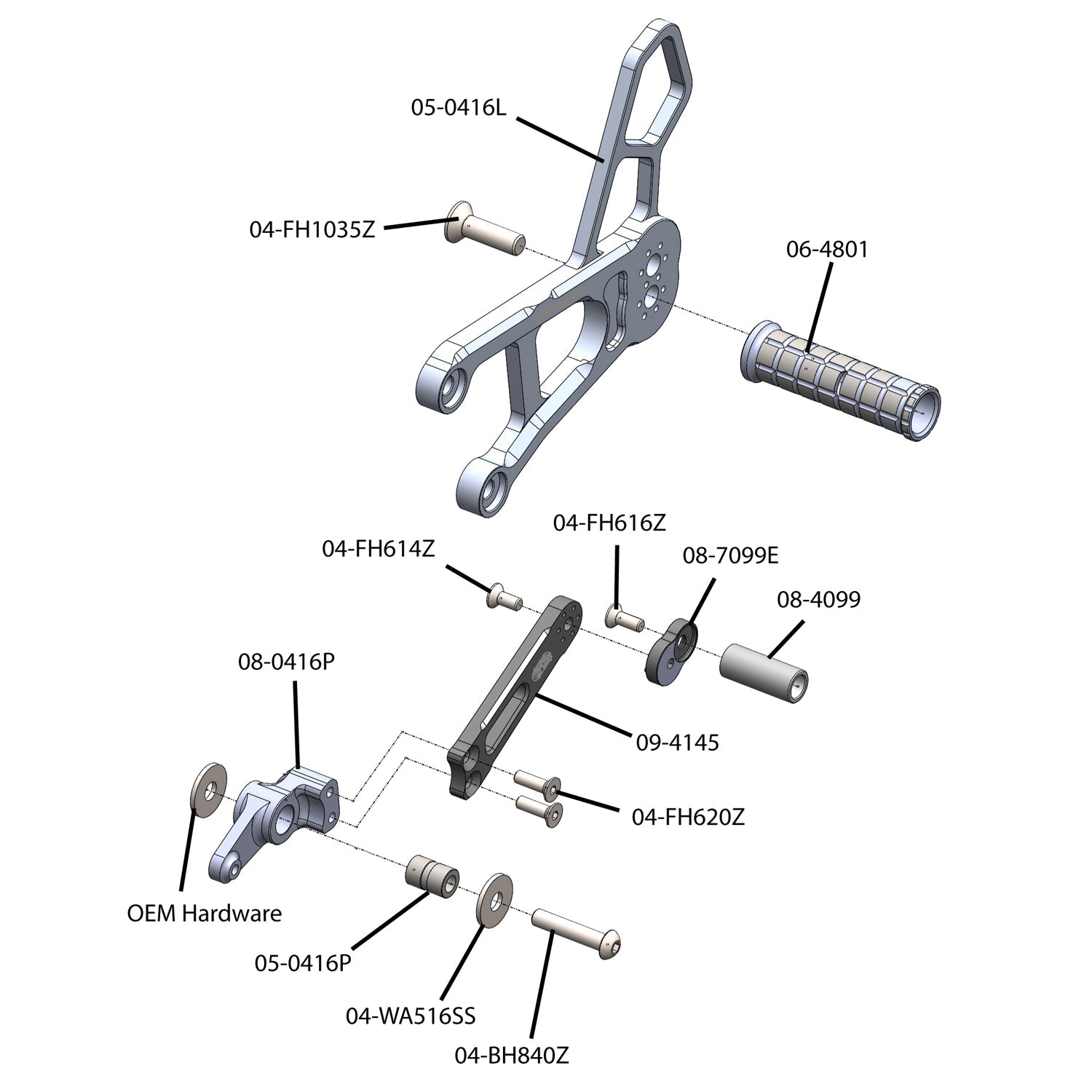 Woodcraft Yamaha MT10 Complete Rearset