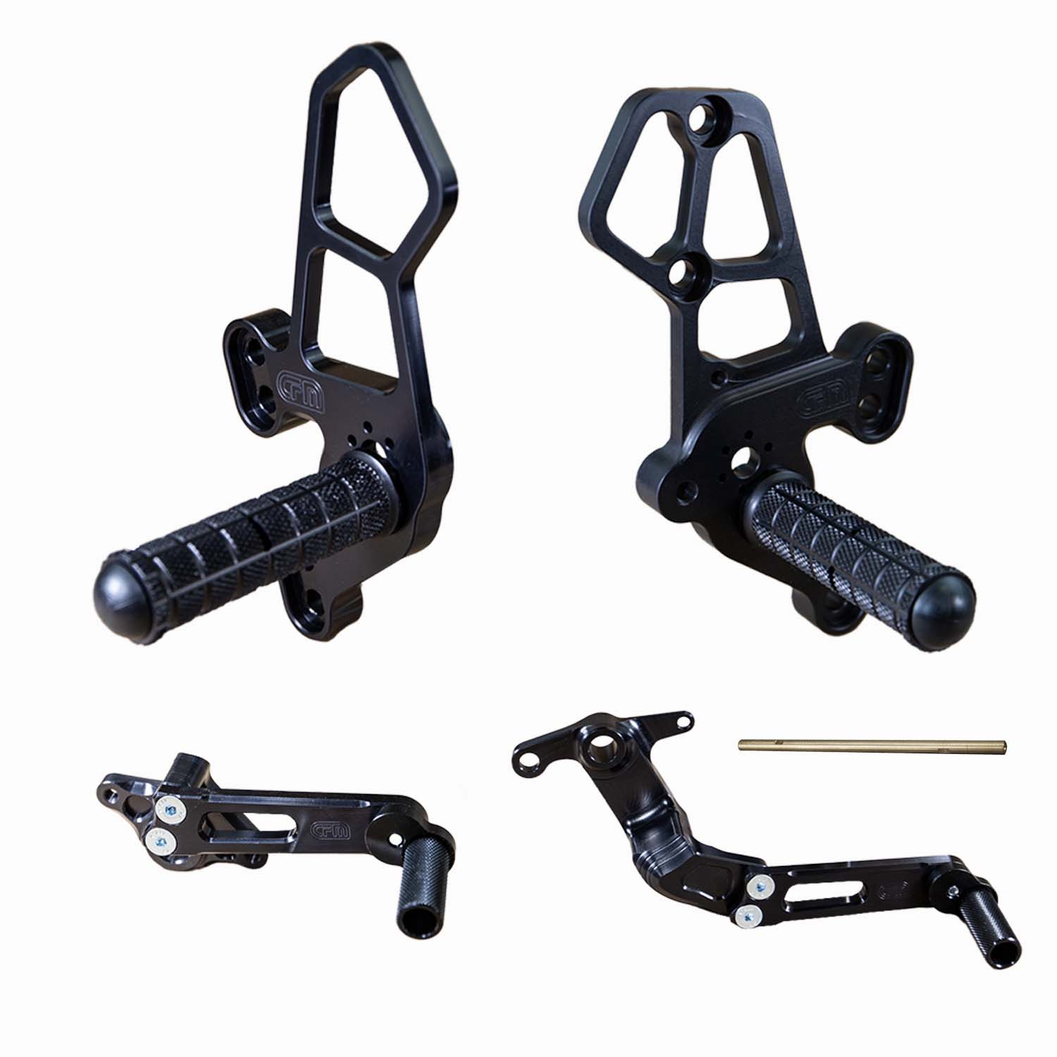 Woodcraft Yamaha MT09, XSR900 Rearset Kit, Complete W/Pedals