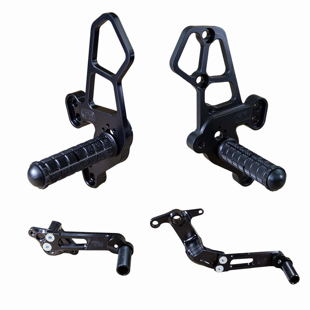 Woodcraft Yamaha MT09, XSR900 Rearset Kit, Complete W/Pedals