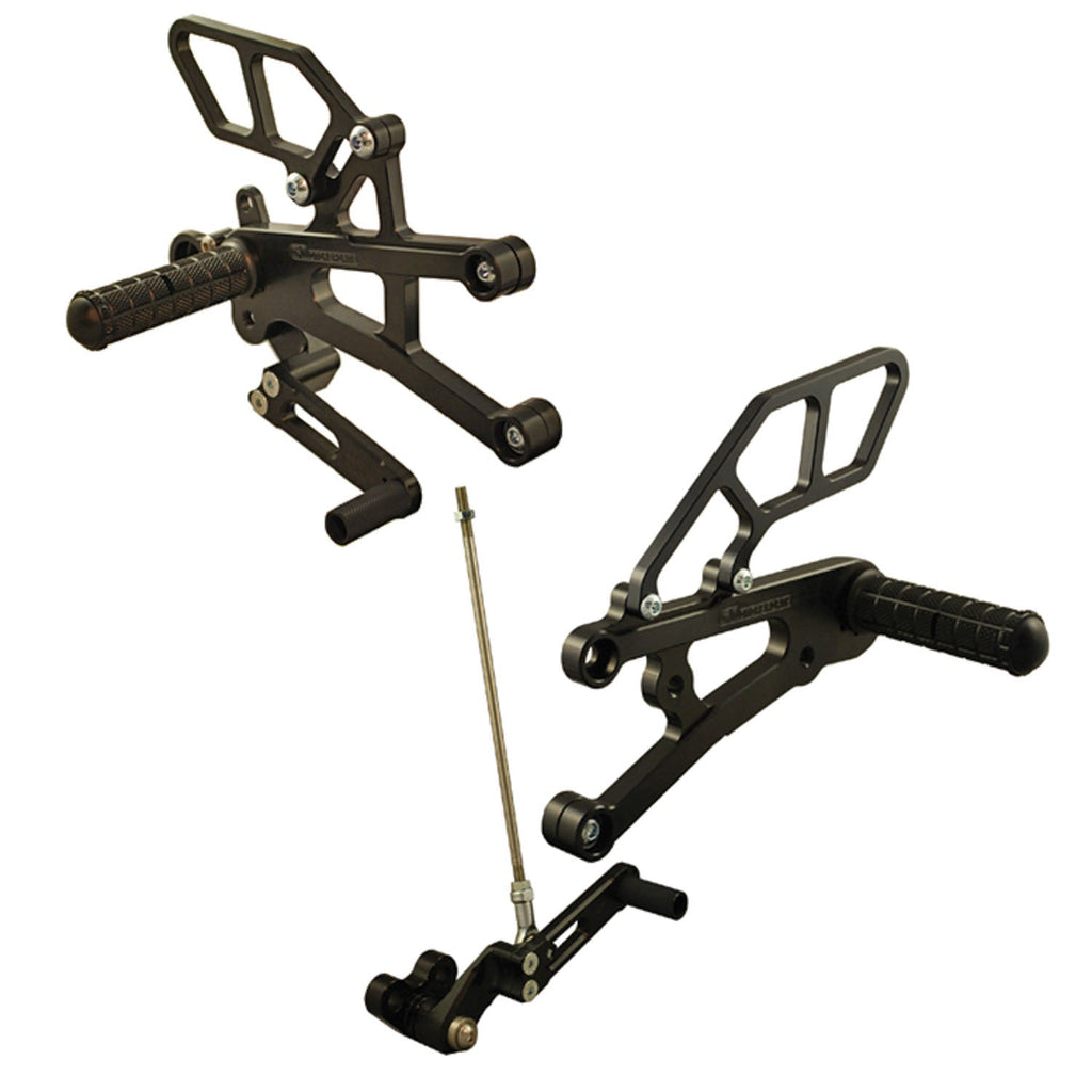 Woodcraft Triumph Daytona 675R Rearset - GP Shift w/QS Rod - RACE USE ONLY (No Side Stand)