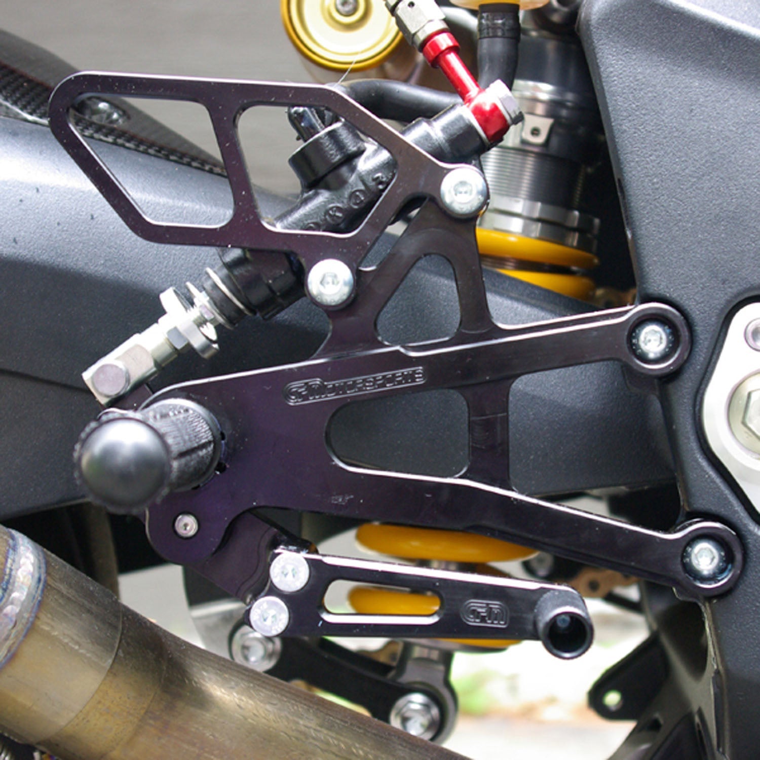 Woodcraft Triumph Street Triple Rearset Kit, GP Shift W/O QS - Complete W/Shift and Brake Pedals
