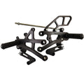 Woodcraft Triumph Street Triple Rearset Kit, STD Shift W/O QS - Complete W/Shift and Brake Pedals