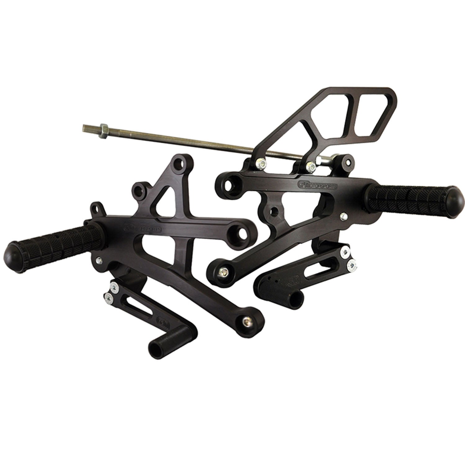 Woodcraft Triumph Street Triple Rearset Kit, STD Shift W/O QS - Complete W/Shift and Brake Pedals