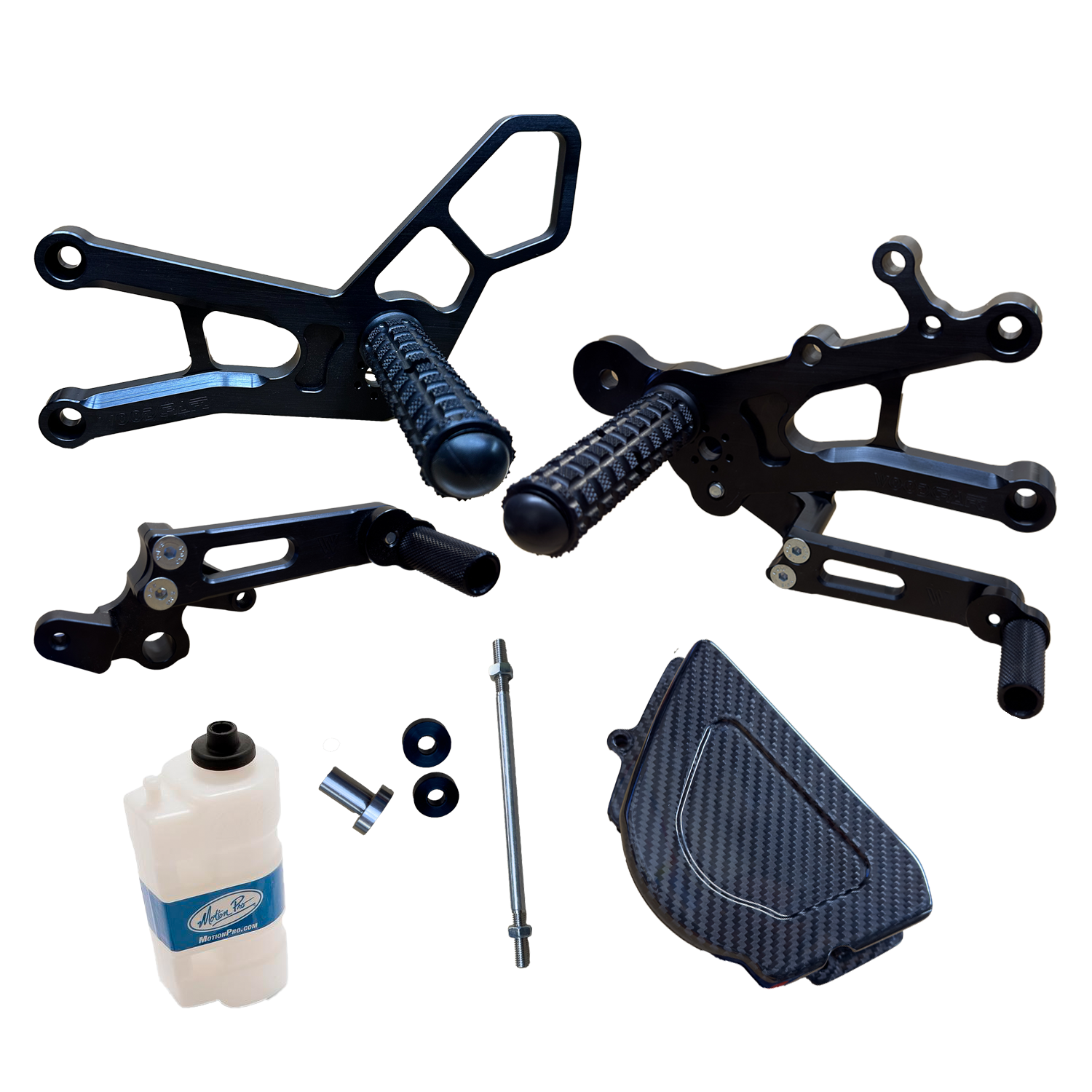 Woodcraft Triumph 765 Street Triple STD Shift Rearset with Sprocket Cover