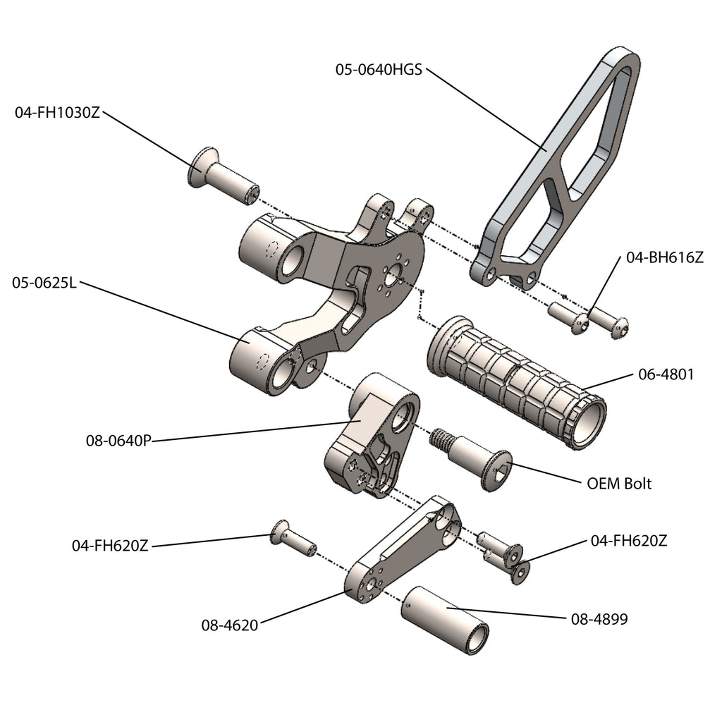 Woodcraft Ducati 749/999 Complete Rearset