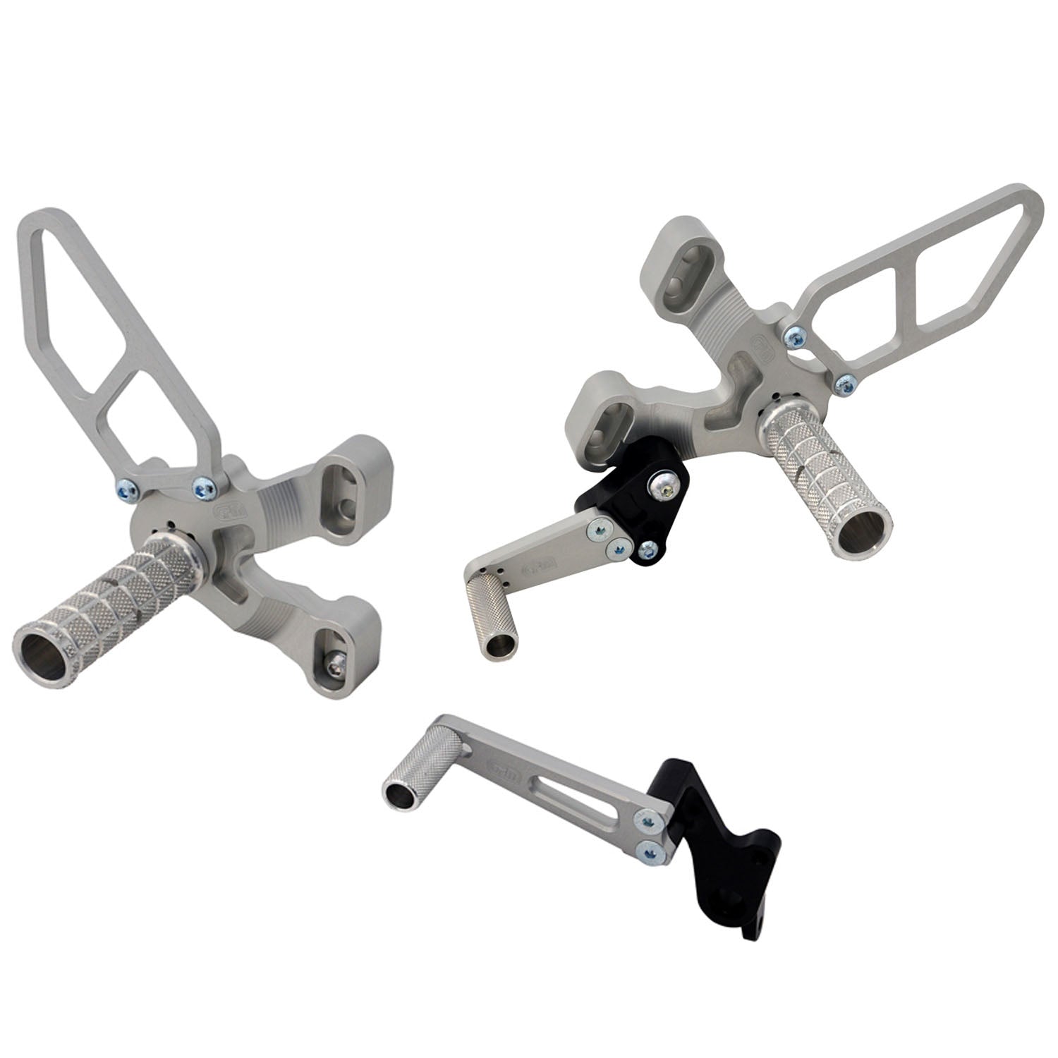 Woodcraft Ducati 848/1098/1198/848 EVO Complete Rearset - Clear