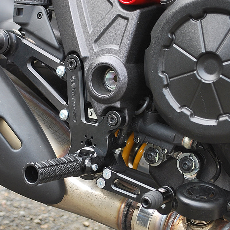 Woodcraft Ducati Diavel GP Shift Adjustable Complete Rearset Kit