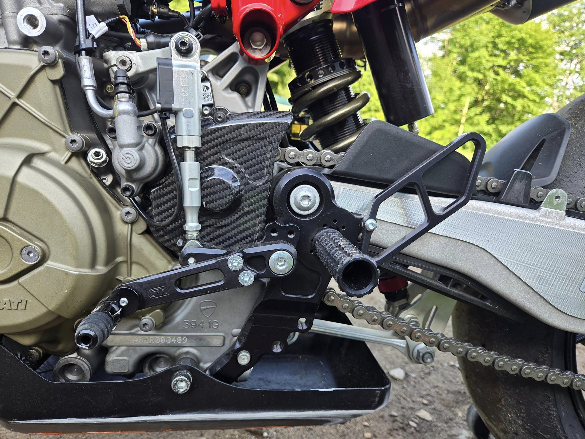 Woodcraft Ducati Hypermotard 698 Mono Rearset Kit - STD Shift