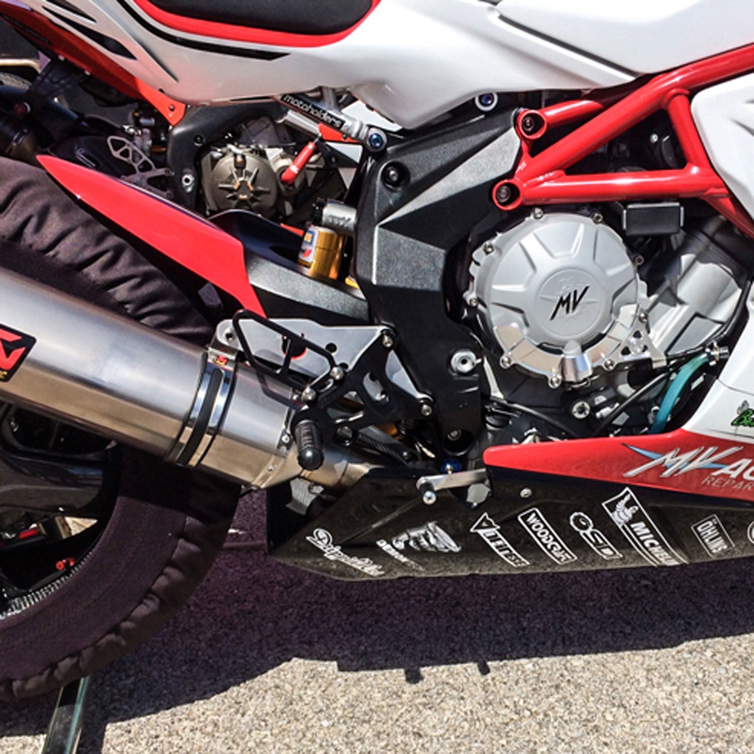 Woodcraft MV Agusta F3/Brutale 675/800RR GP/STD Adjustable Rearset Kit w/Shift pedal