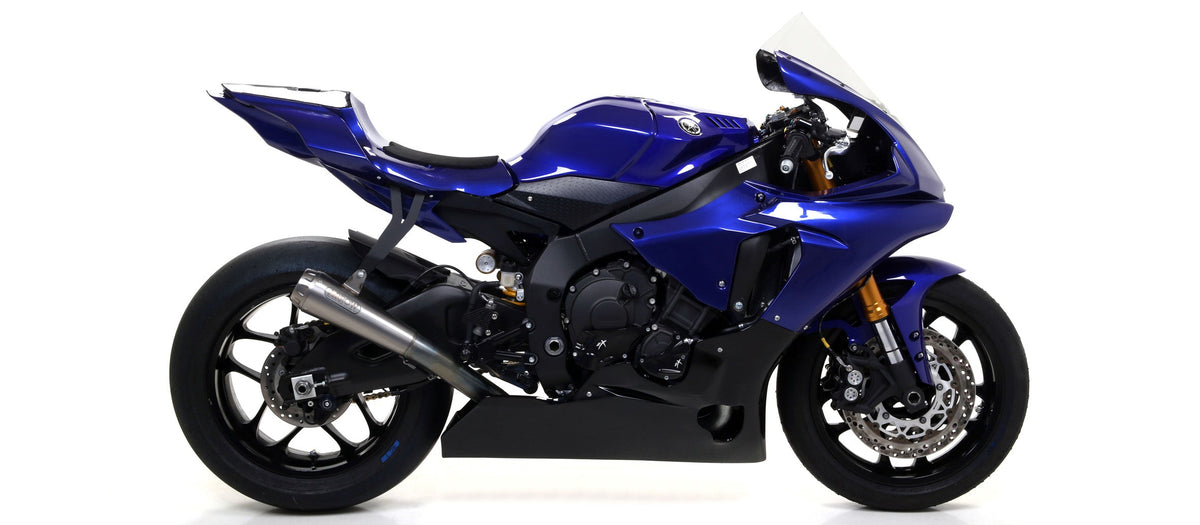 Arrow Half System Racing - Pro-Race Titanium Slip On + Titanium Link Pipe Ø60mm. - Yamaha YZF-R1/YZF-R1 World GP 60th Anniversary Edition