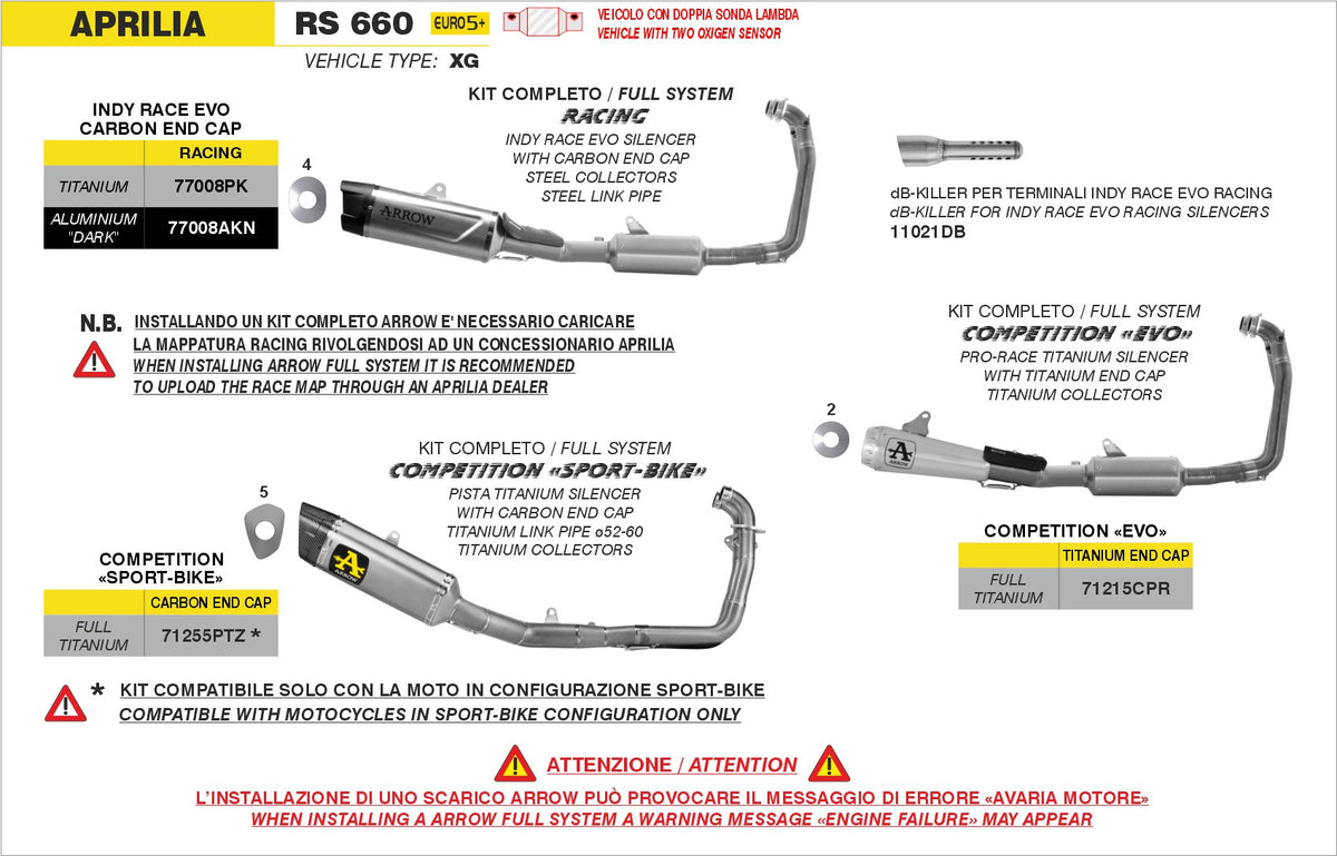 Arrow Db-Killer for Indy Race EVO Slip On