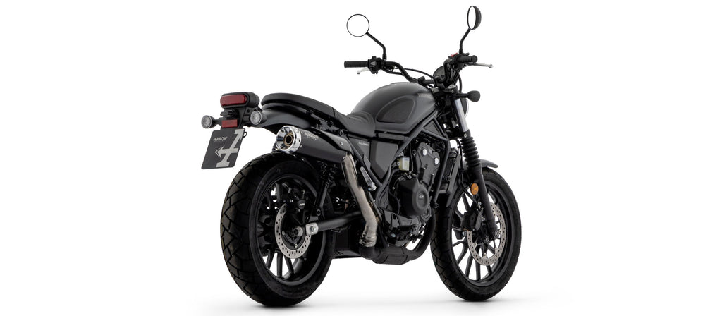 Arrow Rebel Slip On with Aluminium Polish End Cap - Honda SCL500
