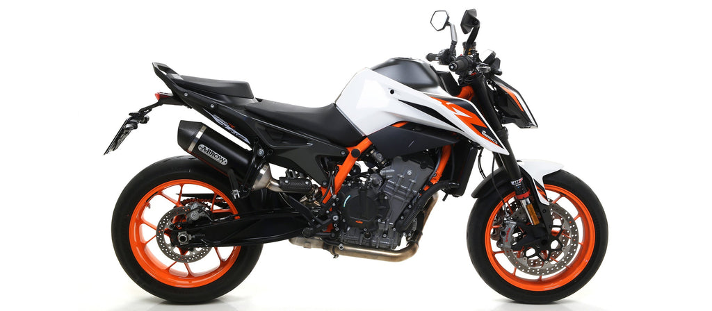 Arrow Race-Tech Aluminium "Dark" Slip On with Carbon End Cap - KTM 790 Duke/890 Duke R