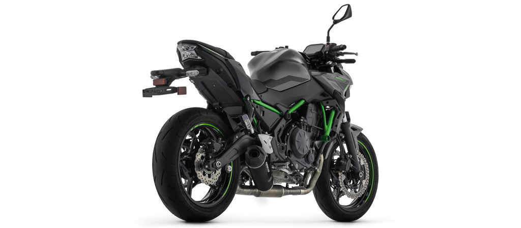 Arrow Homologated Full System with Indy Race EVO Aluminium "Dark" Slip On - Kawasaki Z650/Z650S