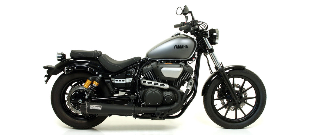 Arrow Rebel Slip On with Carbon Fiber End Cap - Yamaha XVS950 Bolt