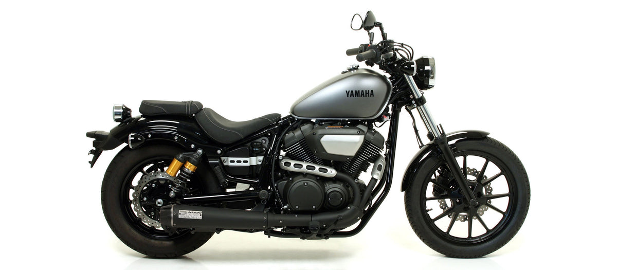 Arrow Rebel Slip On with Carbon Fiber End Cap - Yamaha XVS950 Bolt