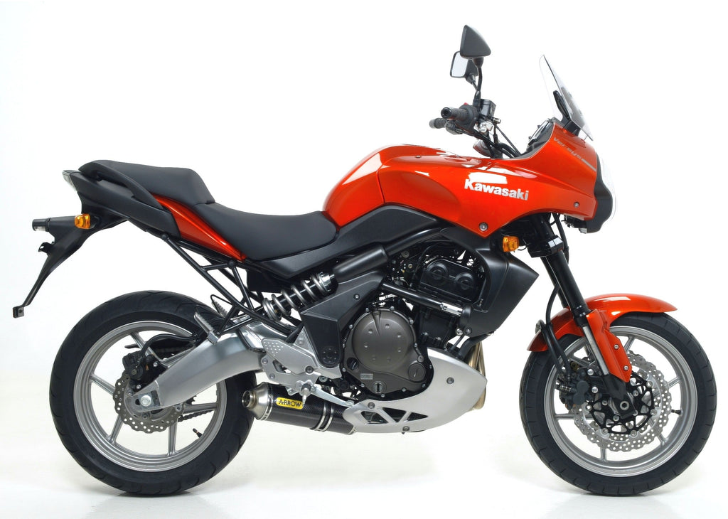 Arrow Maxi Race-Tech Approved Aluminium "Dark" Slip On - Kawasaki ER-6N/Versys 650