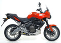 Arrow Maxi Race-Tech Approved Aluminium "Dark" Slip On - Kawasaki ER-6N/Versys 650