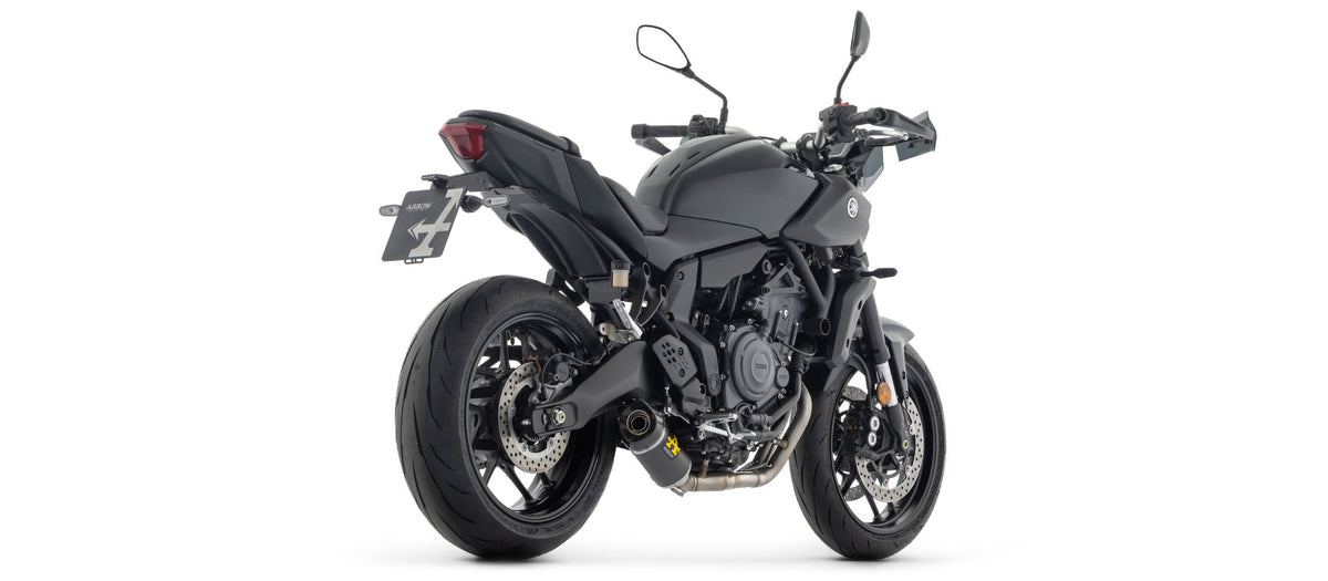 Arrow Full System Racing with Thunder Aluminium "Dark" Slip Ons - Yamaha MT-07