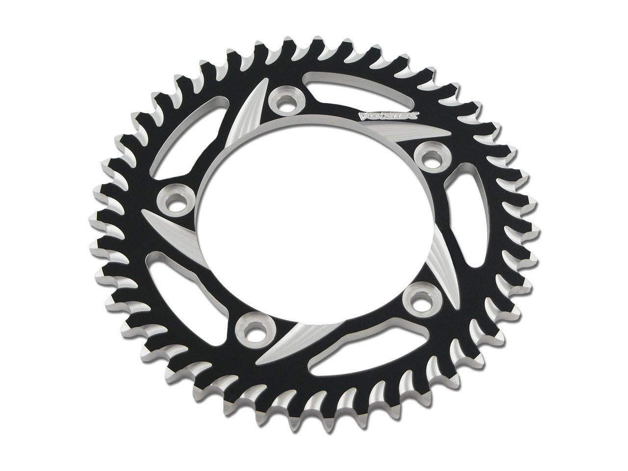 Brock's Performance Vortex Rear Sprocket 45 Tooth Black & Silver 530 Chain Suzuki Hayabusa (08-26) / GSX-R1000 (01-08)