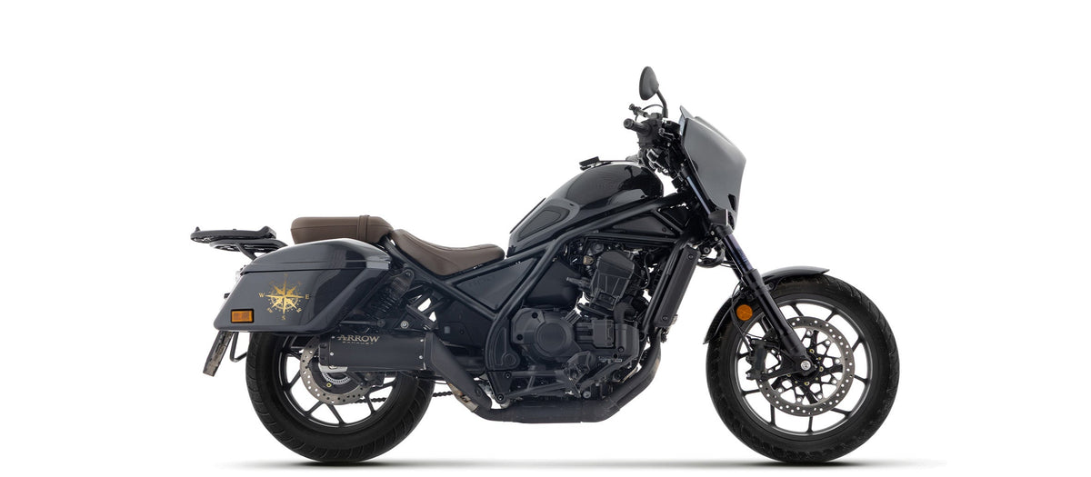 Arrow Rebel Slip On with Aluminium "Dark" End Cap - Honda CMX1100 Rebel 1100T