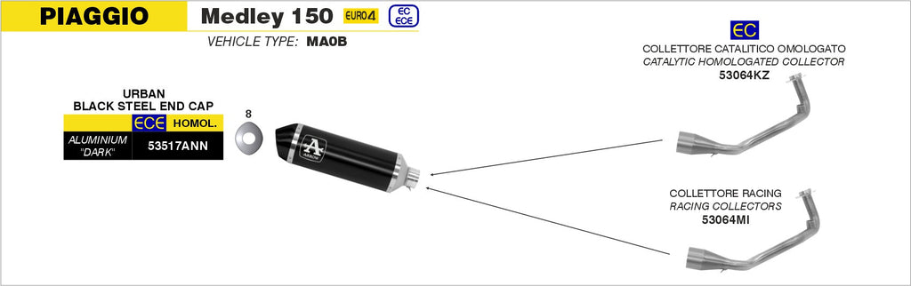 Arrow Racing Header for Urban Exhaust