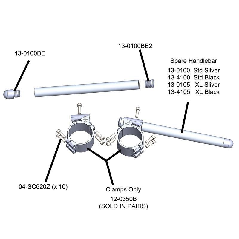 Woodcraft 2006-10 Suzuki GSXR600/750 - 50mm/48mm Stepped Clipon w/ bars