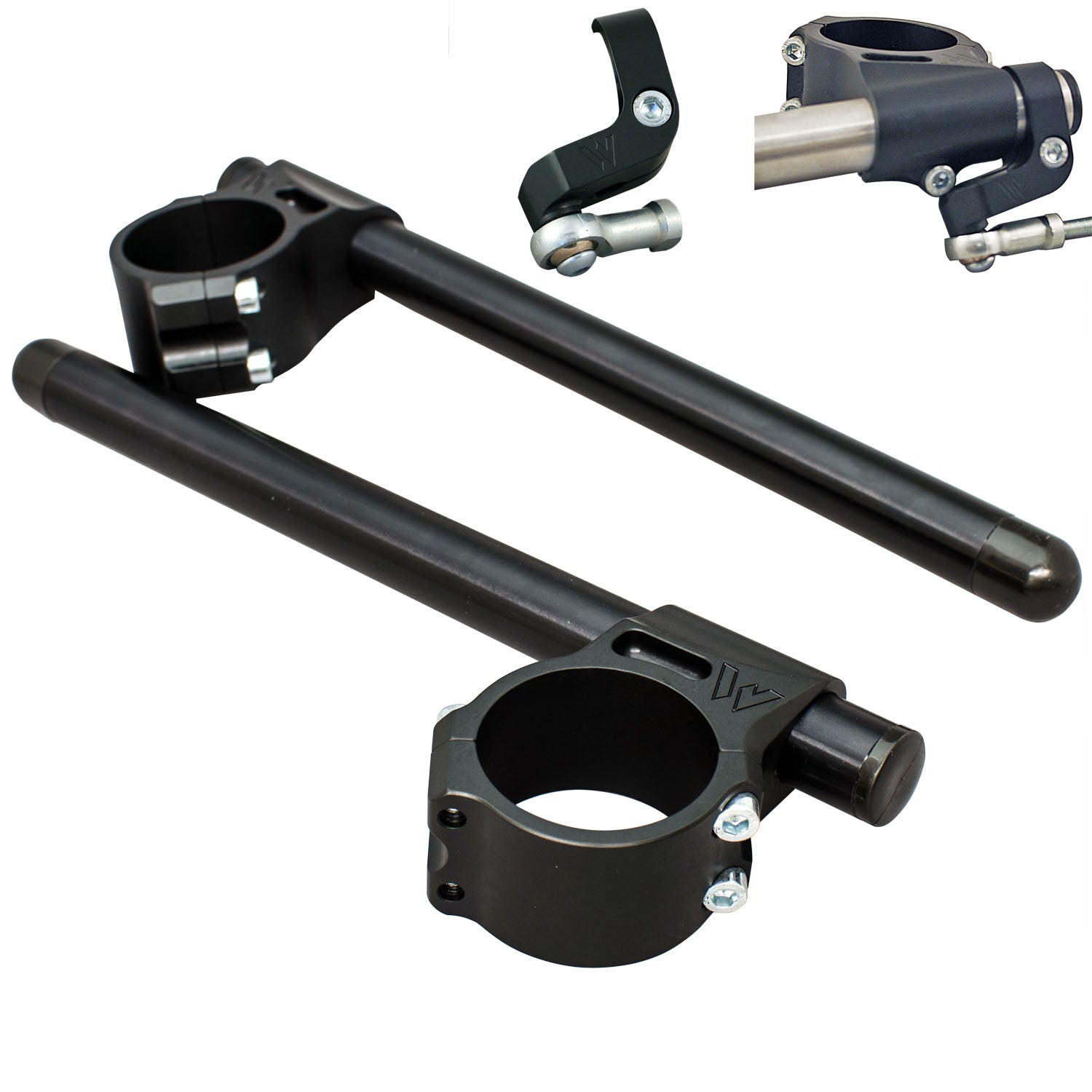 Woodcraft Ducati Panigale 57mm Clip-ons with Damper Bracket w/ BXL