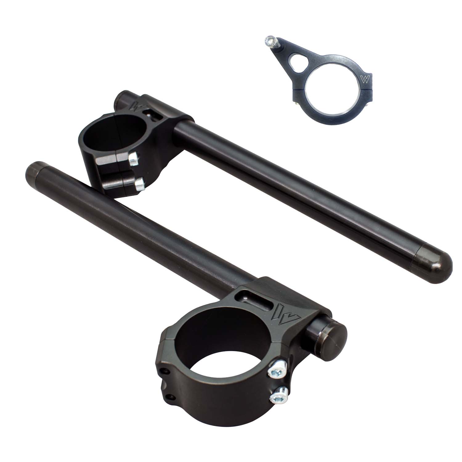 Woodcraft 12-0655BXL-53 Clip-ons for Ducati Panigale V4, V2 w/ Damper Bracket and BXL