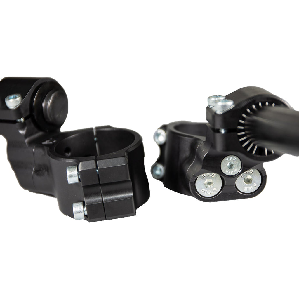 Woodcraft 35MM Rise Side Mount Adjustable Angle Clipon Risers for Kawasaki 2013+ ZX-6