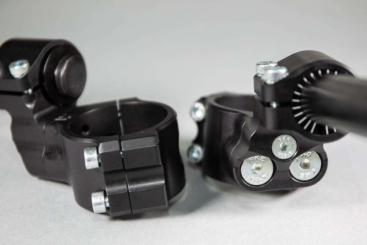 Woodcraft 35mm Adjustable Angle Side Mount Clip-on Riser set w/bars, Reservoir mount and hose Suzuki GSXR600/750