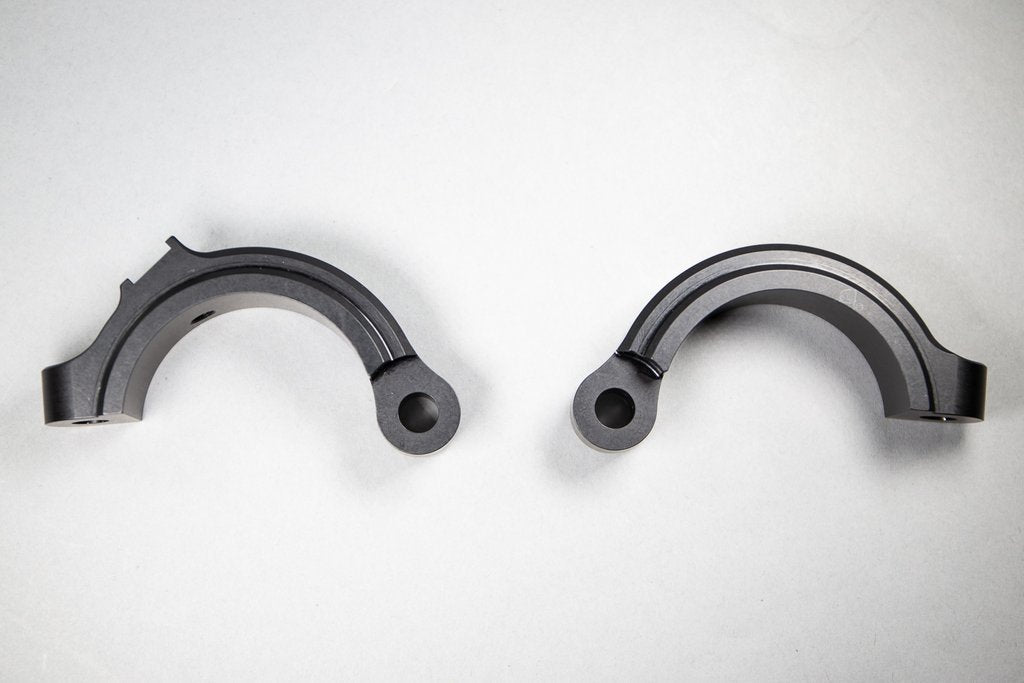 Woodcraft BMW S1000RR Side Mount 35mm Rise Adjustable Angle Clipon Risers, 55mm w/ OEM Clipon Delete