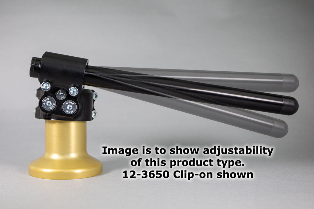 Woodcraft 75mm Rise Front Mount Adjustable Angle Clipon Risers (with special 1" bars)