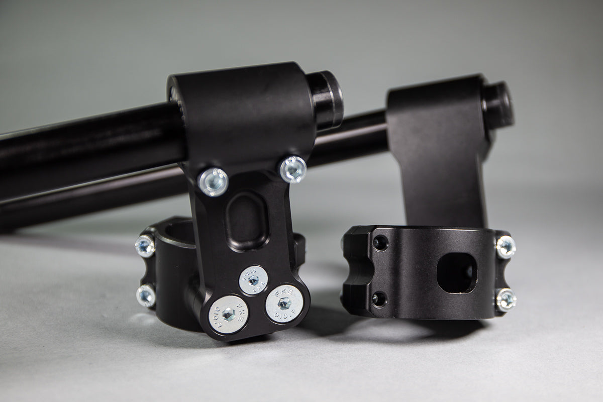 Woodcraft 75mm Rise Front Mount Adjustable Angle Clipon Risers (with standard 7/8" bars)