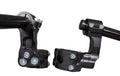 Woodcraft 12-7741-78BK1 Kawasaki Ninja 650, Z650 75MM Rise Side Mount Adjustable Angle Clipon Risers