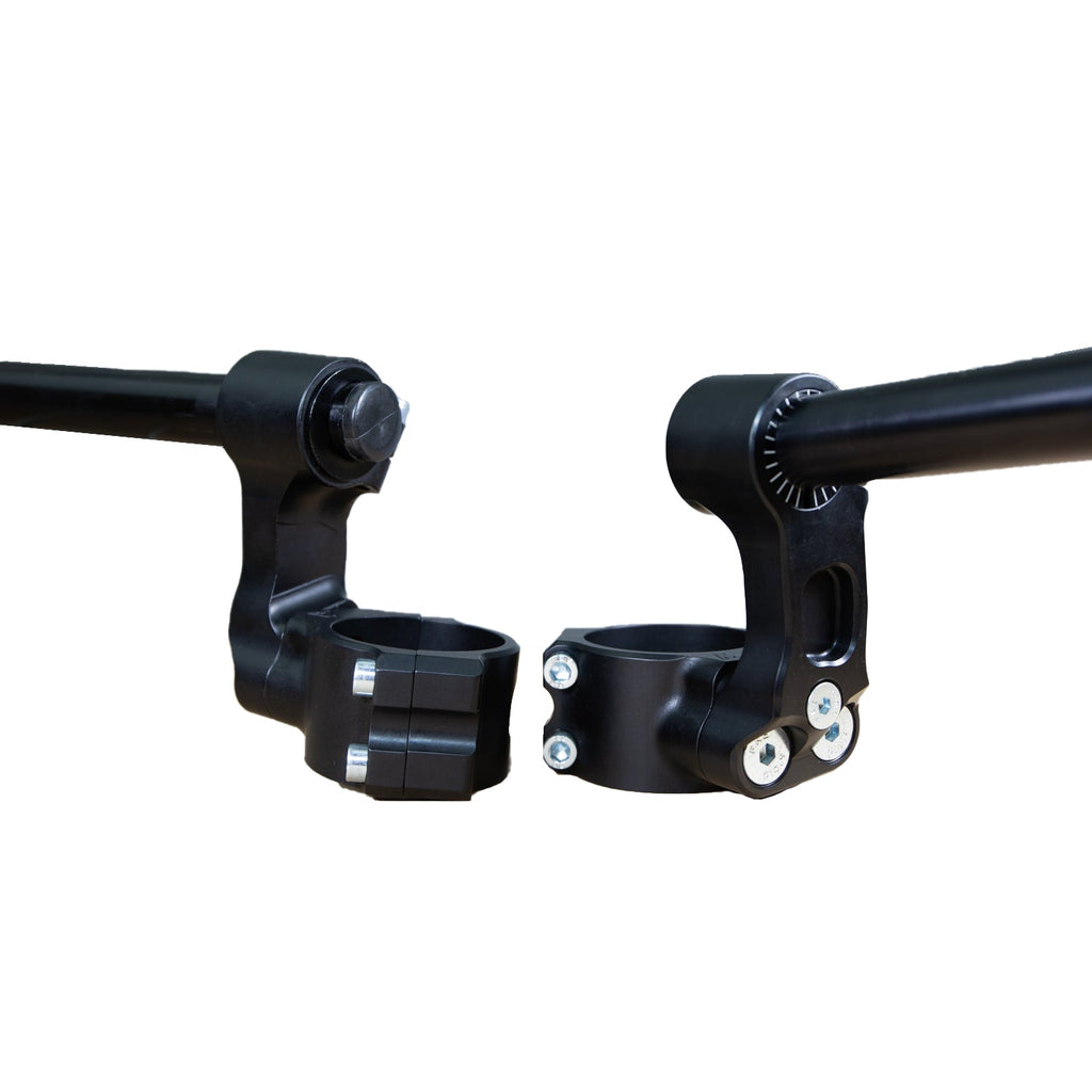 Woodcraft 12-7741-78BS1 Suzuki SV650, SV650X 75mm Side Mount Adjustable Angle Clipon Risers