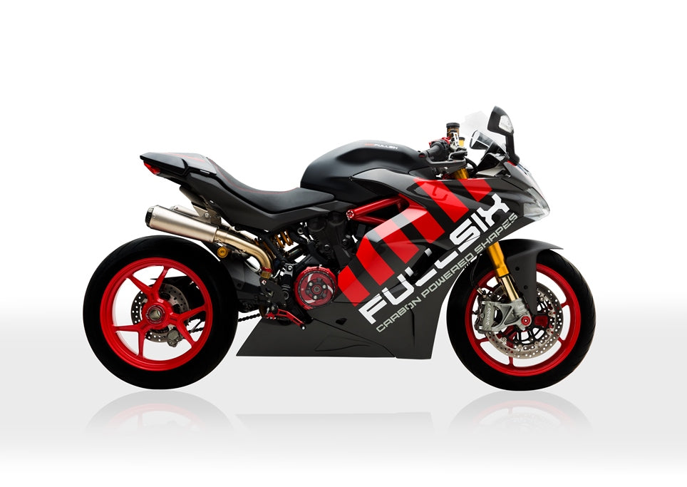 Fullsix Carbon Fairing Side Panel - Upper Right Extension - Ducati Super Sport