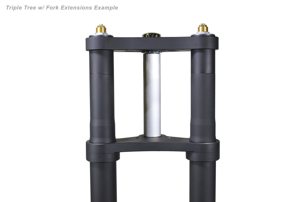 Brock's Performance Billet Fork Extension Kit 3 Inch Natural Finish