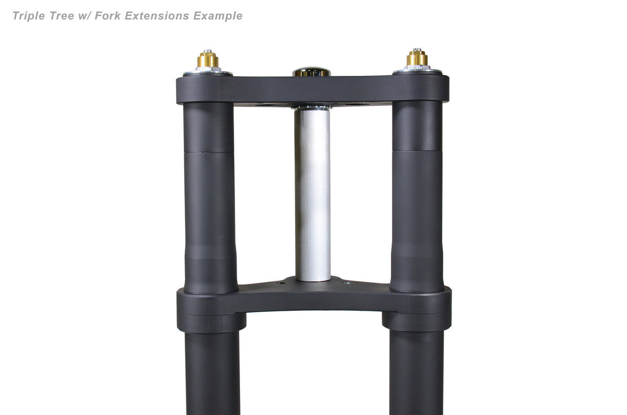 Brock's Performance Billet Fork Extension Kit 3 Inch Natural Finish