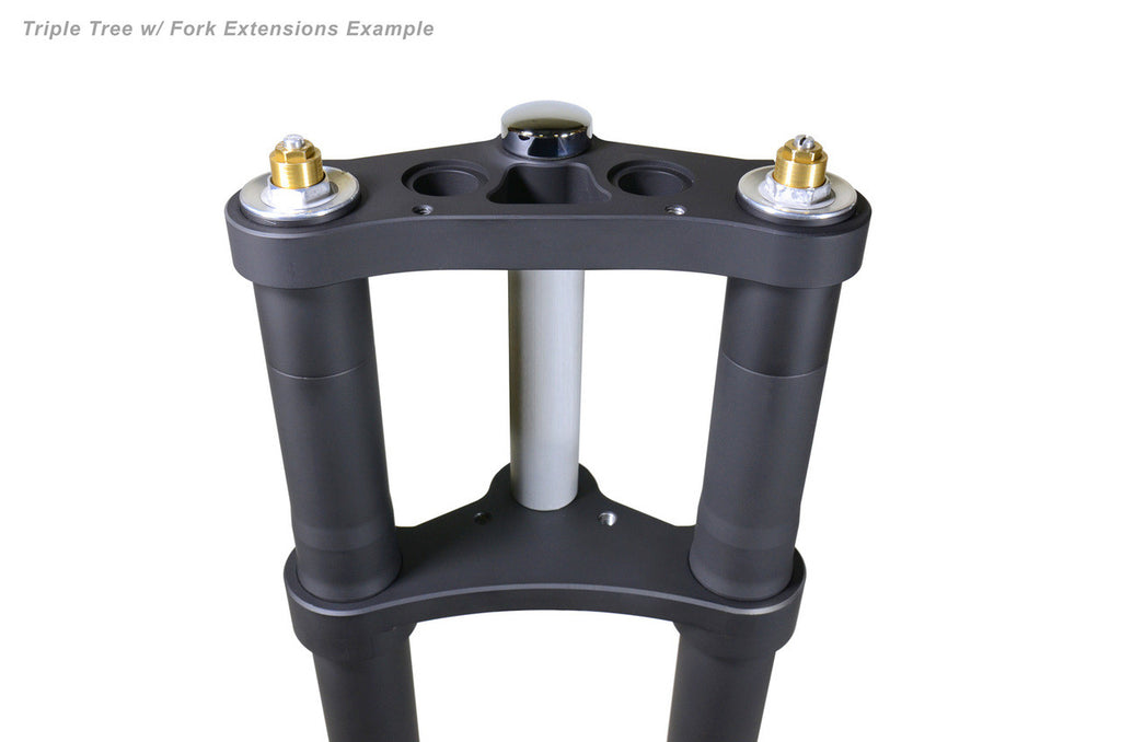 Brock's Performance Billet Fork Extension Kit 3 Inch Natural Finish