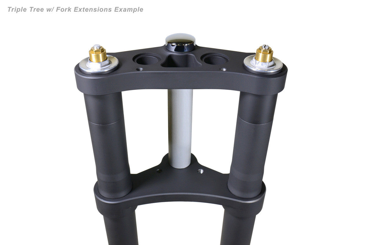 Brock's Performance Billet Fork Extension Kit 3 Inch Natural Finish