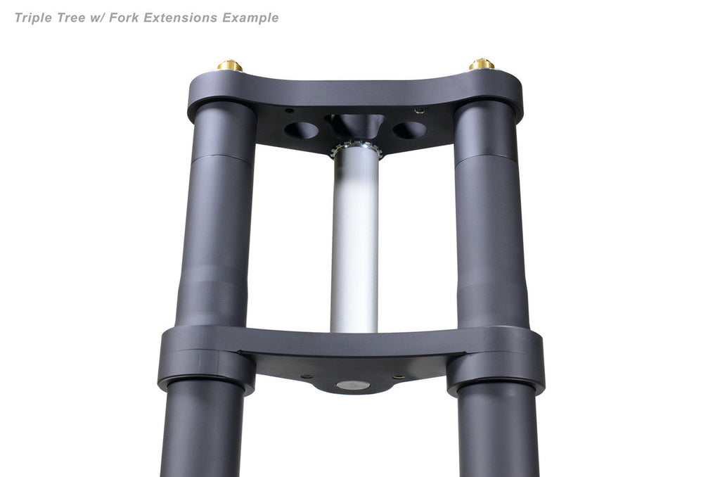 Brock's Performance Billet Fork Extension Kit 3 Inch Natural Finish