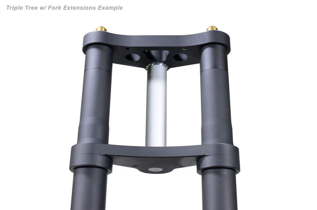 Brock's Performance Billet Fork Extension Kit 3 Inch Natural Finish